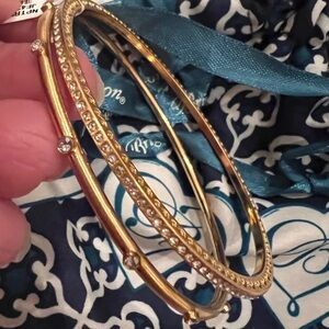 NWT Brighton neptune’s rings pave 2 bangle bracelet set $68 RARE